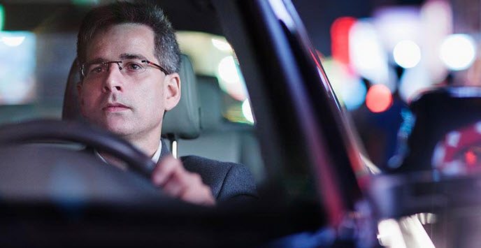 man driving