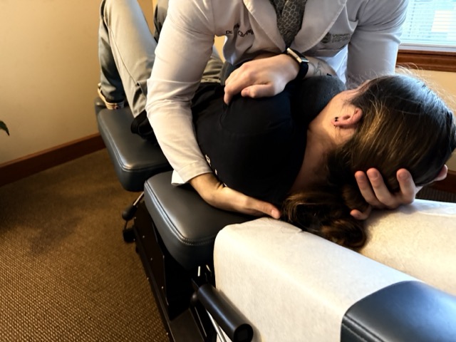 traction for lumbar disc adjustment