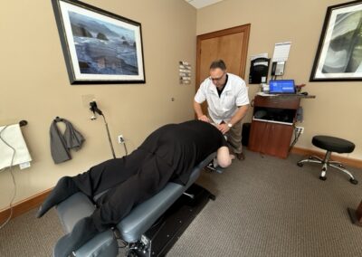 how soon after a car accident should I see a chiropractor asked this patient receiving neck traction care at Warwick Chiropractic